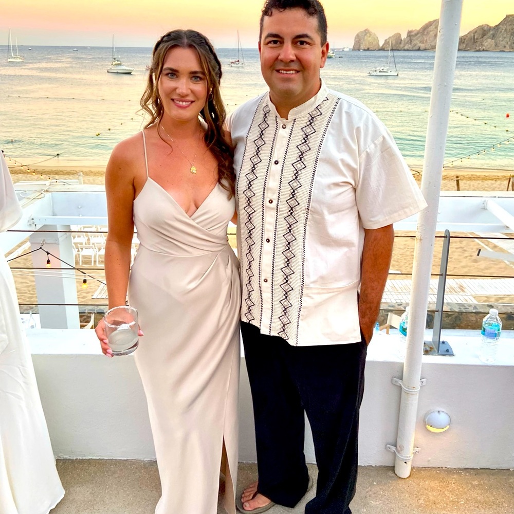 Worn once BHLDN cream dress